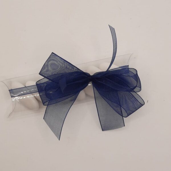 Scatolina "Tubino" in PVC trasparente con confetti al cioccolato