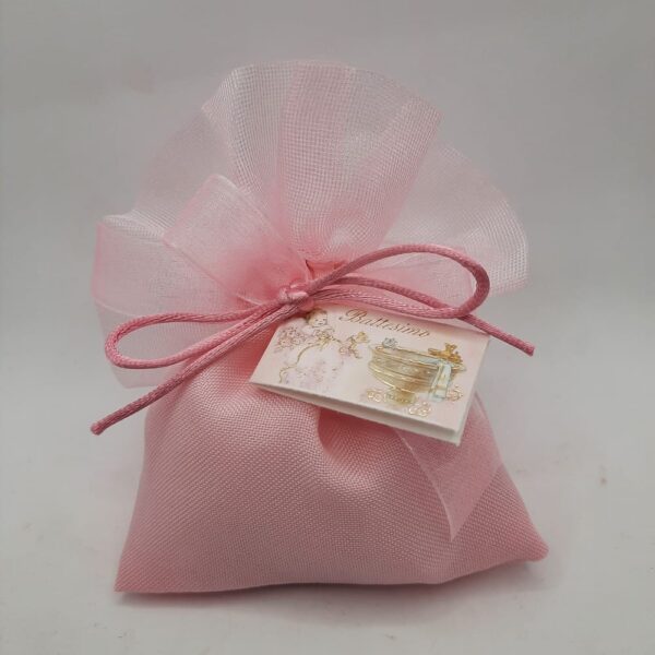 Sacchetto porta confetti in cotone e organza
